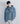 COVERNAT アーチロゴ HOODED デニムシャツ ブルー 着用イメージ