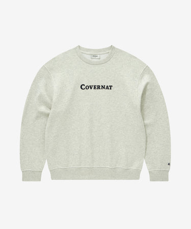 COVERNAT センターロゴスウェットシャツ オートミール