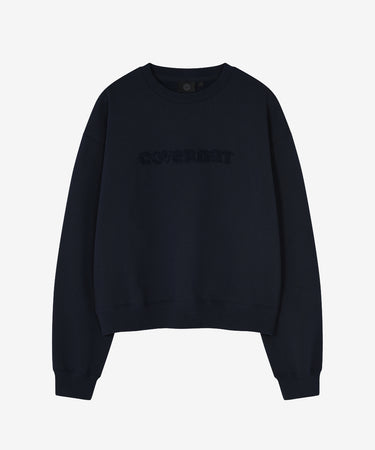COVERNAT ウィメンズ クーパーロゴ裏起毛スウェットシャツ ネイビー