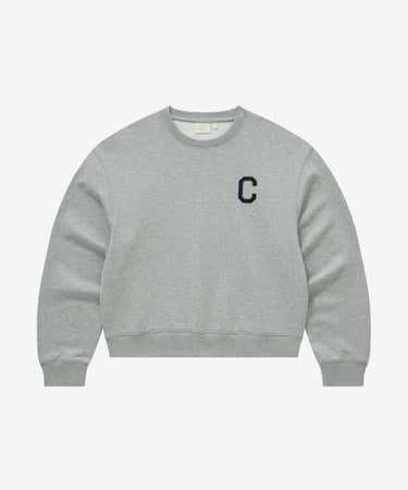 COVERNAT ウィメンズ Cロゴスウェットシャツ メランジグレー