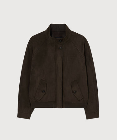 WOMAN SUEDE HARRINGTON JACKET