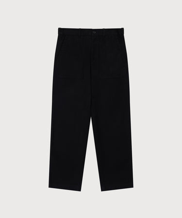 BACK SATIN FATIGUE PANTS