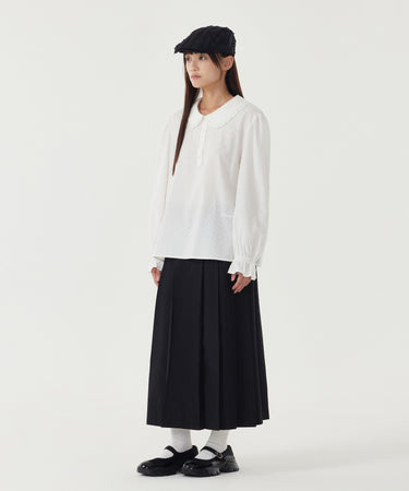 WOMAN PLEATS LONG SKIRT