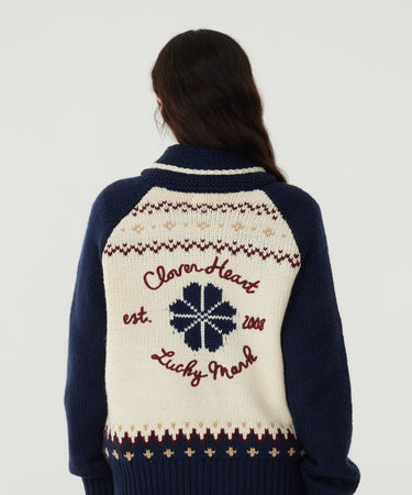 WOMAN WOOL BLEND COWICHAN ZIP-UP CARDIGAN