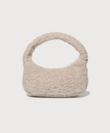 CLOVER HEART FLUFFY HOBO BAG