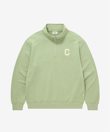C LOGO HALF ZIP-UP SWEATSHIRT