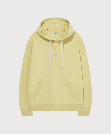 BUTTON HALF NECK HOODIE