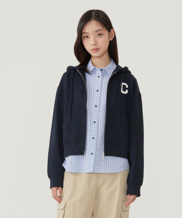 WOMEN C-LOGO ZIP-UP HOODIE