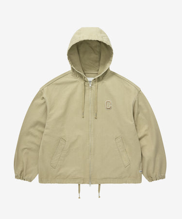 C LOGO HEAVY OXFORD HOODED JACKET