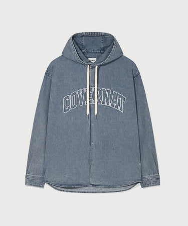 [SOOBIN着用] ARCH LOGO HOODED DENIM SHIRT