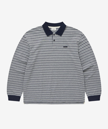 MULTI STRIPE COLLAR LONG SLEEVE