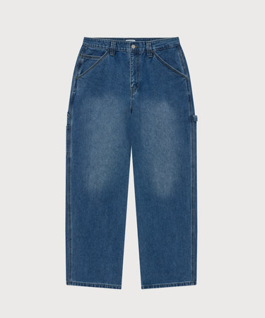 [SOOBIN着用] RING-SPUN SEMI-WIDE WORK DENIM PANTS