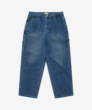 [SOOBIN着用] RING-SPUN SEMI-WIDE WORK DENIM PANTS