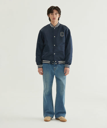 RING-SPUN FLARE DENIM PANTS