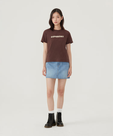 COVERNAT ウィメンズデニムミニスカート ブルー