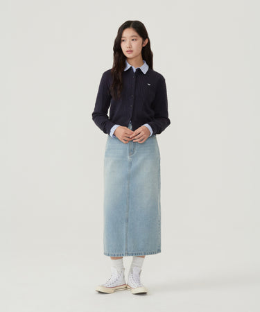 WOMEN DENIM LONG SKIRT