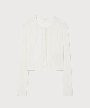 WOMEN SUMMER POINTELLE CARDIGAN