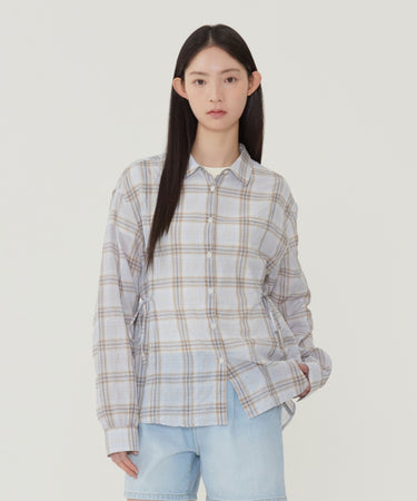 WOMEN OVERSIZED CHECK SHIRT