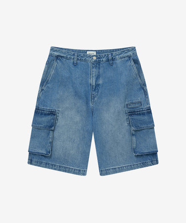[SOOBIN着用] RING-SPUN WIDE CARGO DENIM SHORTS