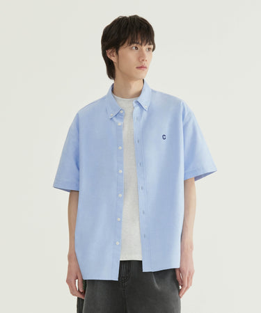 COOLMAX C LOGO OXFORD HALF SHIRT