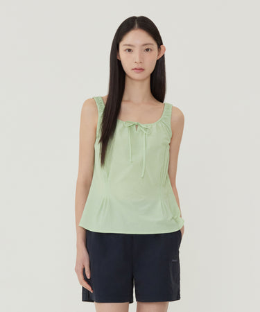 WOMEN CHECK SLEEVELESS BLOUSE