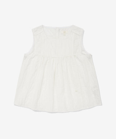 WOMEN PIN-TUCK SLEEVELESS BLOUSE