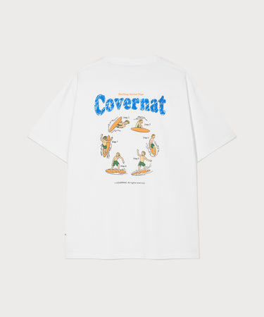 COOL COTTON SURFING MOTION GRAPHIC T-SHIRT