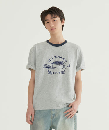 SLUB VINTAGE CAR GRAPHIC T-SHIRT