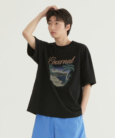 COOL COTTON TROPICAL GRAPHIC T-SHIRT