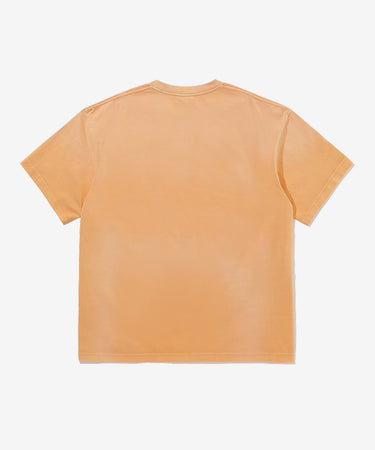 CENTER LOGO PIGMENT T-SHIRT - ORANGE