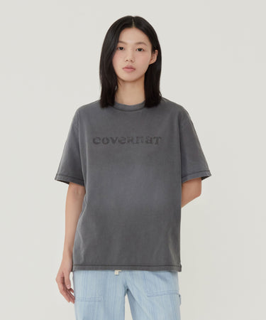 WOMEN OVERSIZED PIGMENT COOPER LOGO T-SHIRT