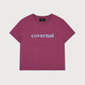 COVERNAT ウィメンズベビーフィットタイポグラフィック Tシャツ マゼンタ