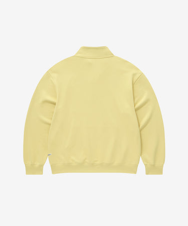 ARCH LOGO HALF ZIP-UP SWEATSHIRT - LIGHT YELLOW