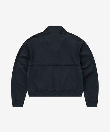 WOMEN HALF ZIP UP SWEATSHIRT - NAVY