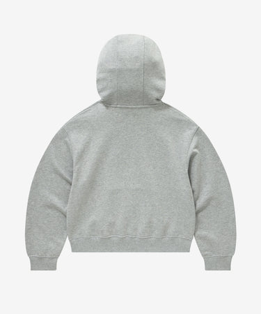 WOMEN C LOGO HOODIE - MELANGE GRAY