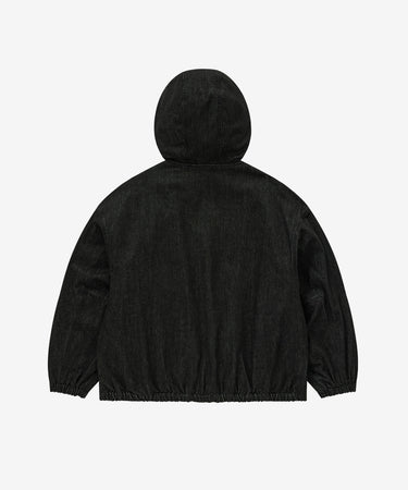 【予約｜9月下旬発送】RING-SPUN C-LOGO DENIM HOODED JACKET - BLACK