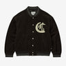 COVERNAT ゴシックCロゴ コーデュロイバーシティジャケット ブラウン