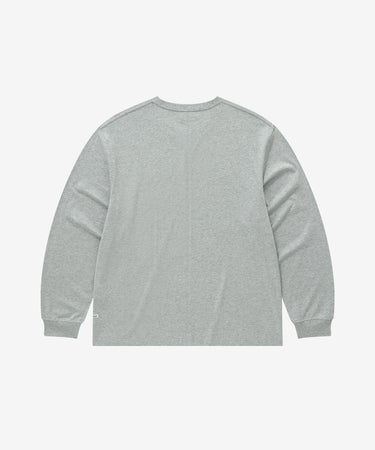 SMALL C LOGO LONG SLEEVE - MELANGE GRAY