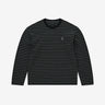 COVERNAT ベーシックストライプロングスリーブTシャツ チャコール