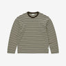 COVERNAT ベーシックストライプロングスリーブTシャツ ディープブラウン