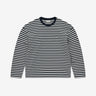 COVERNAT ベーシックストライプロングスリーブTシャツ オフホワイト