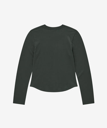 WOMEN COOPER LOGO LONG SLEEVE - CHARCOAL