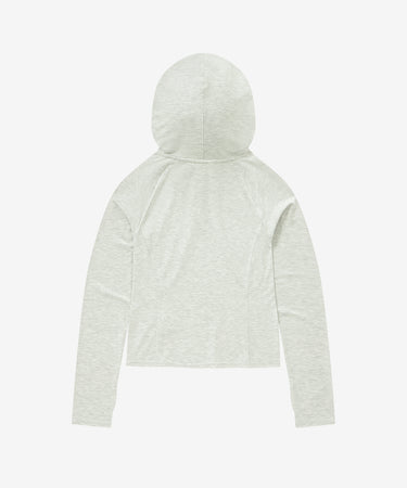 WOMEN HOODED LONG SLEEVE - HEATHER GRAY