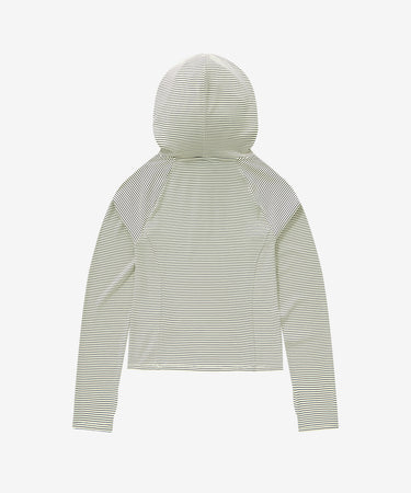 WOMEN HOODED LONG SLEEVE - STRIPE