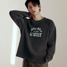 COVERNAT ワッフルグラフィックロングスリーブTシャツ チャコール