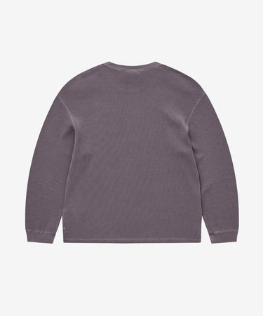 COVERNAT ワッフルグラフィックロングスリーブTシャツ パープル