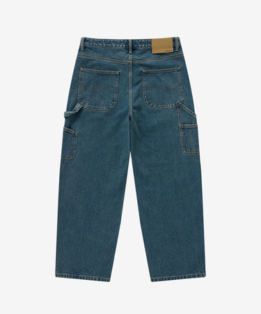 【予約｜9月下旬発送】RING-SPUN SEMI-WIDE WORK DENIM PANTS - BLUE