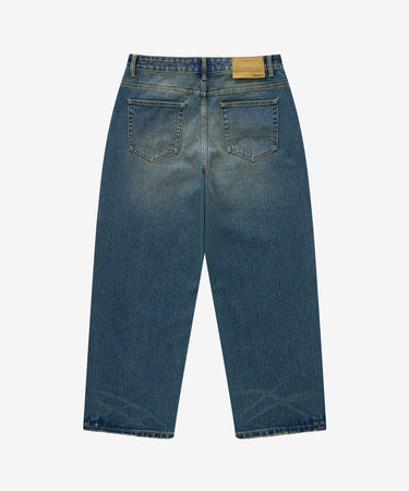 【予約｜9月下旬発送】RING-SPUN WIDE DENIM PANTS - BLUE