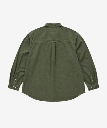 DENIM SHIRT - OLIVE