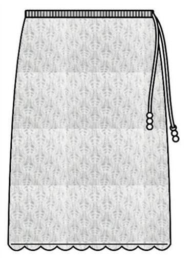 WOMEN POINTELLE KNIT SKIRT